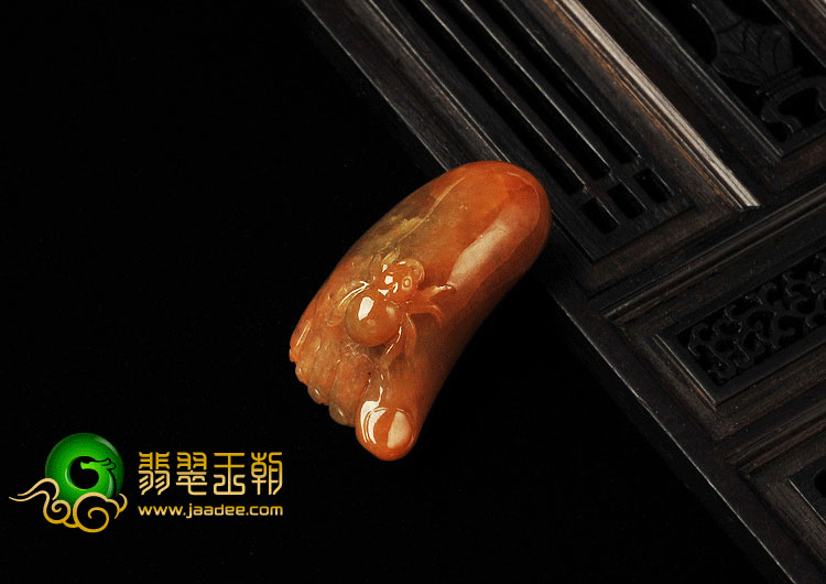 糯冰种褐红翡缅甸翡翠A货知足常乐挂件