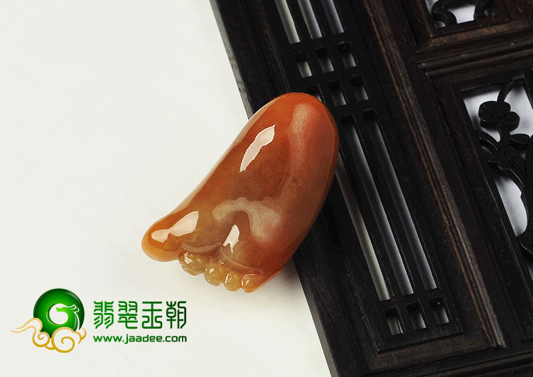 糯冰种褐红翡缅甸翡翠A货知足常乐挂件
