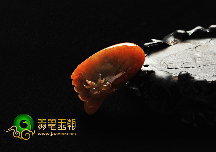 糯冰种褐红翡缅甸翡翠A货知足常乐挂件