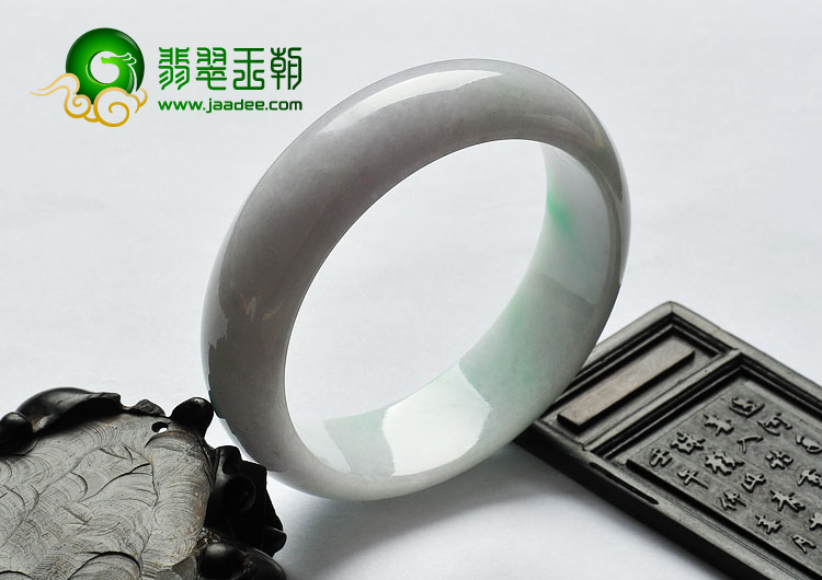 糯冰种飘翠缅甸翡翠A货手镯（59.3mm）