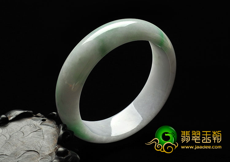 糯冰种飘翠缅甸翡翠A货手镯（59.3mm）