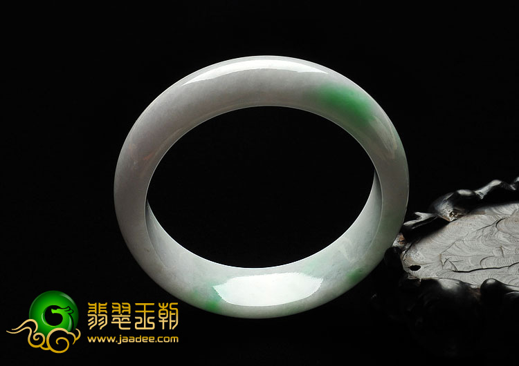 糯冰种飘翠缅甸翡翠A货手镯（59.3mm）