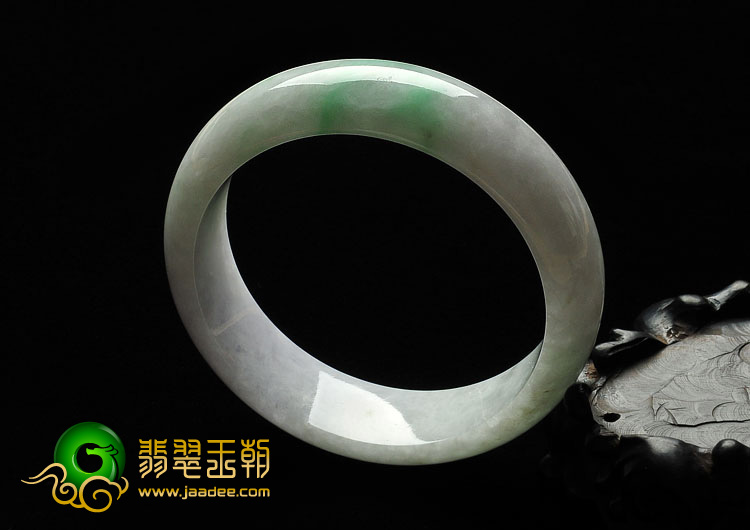 糯冰种飘翠缅甸翡翠A货手镯（59.3mm）