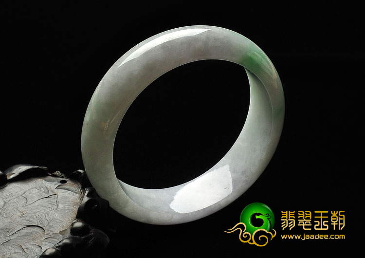 糯冰种飘翠缅甸翡翠A货手镯（59.3mm）