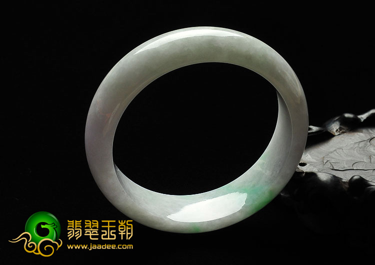糯冰种飘翠缅甸翡翠A货手镯（59.3mm）