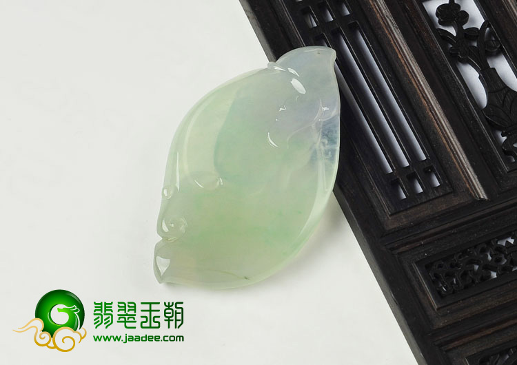 冰种晴水缅甸翡翠A货观音头挂件