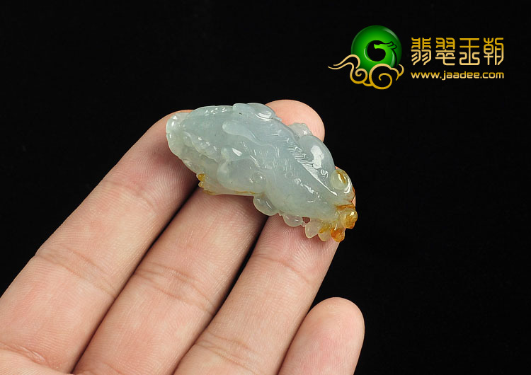 冰种晴水黄翡缅甸翡翠A货貔貅挂件