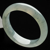 冰种晴水飘花缅甸翡翠A货手镯（56.2mm）