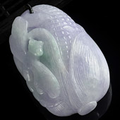 糯冰种春带彩缅甸翡翠A货亭亭玉立挂件