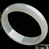 冰种淡晴水缅甸翡翠A货手镯（58.9mm）