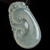 冰种缅甸翡翠A货如意挂件