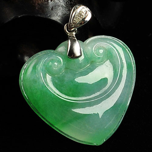 冰种飘翠缅甸翡翠A货如意挂件