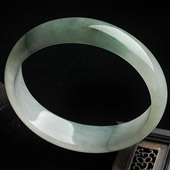 糯冰种飘花缅甸翡翠A货贵妃镯（56mm-51.3mm）