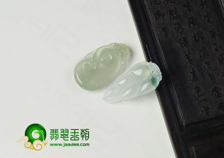 冰种晴水略飘花缅甸翡翠A货叶子/如意挂件（一批走）