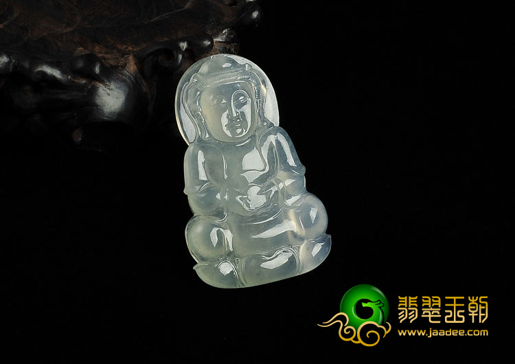 冰种晴水缅甸翡翠A货观音挂件
