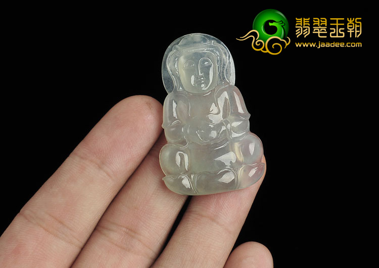 冰种晴水缅甸翡翠A货观音挂件