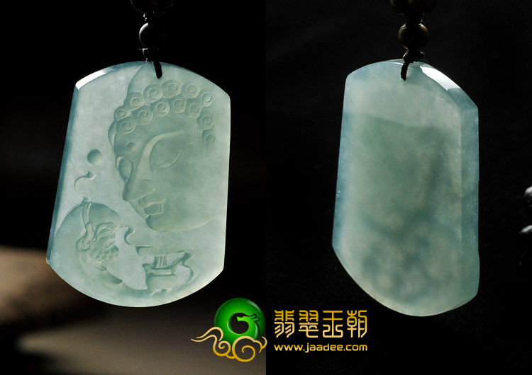 冰种晴水缅甸翡翠A货悟道成佛挂件