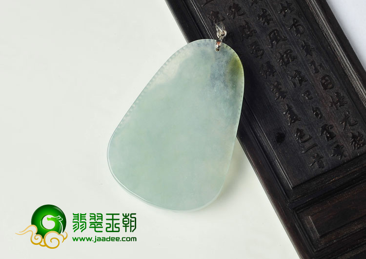 冰种晴水略带黄翡缅甸翡翠A货观音挂件