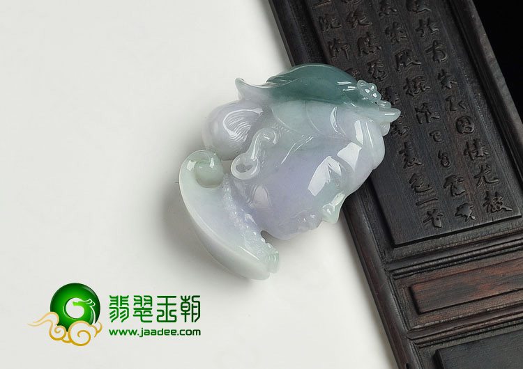糯冰种晴水紫罗兰缅甸翡翠A货美女头挂件