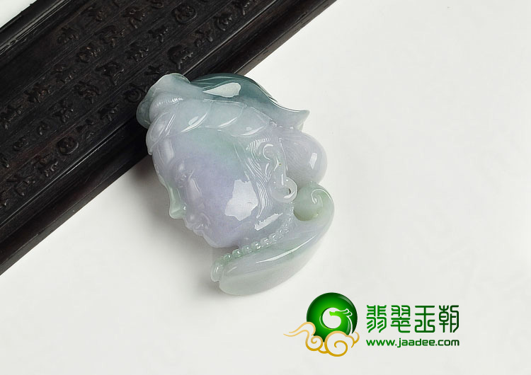 糯冰种晴水紫罗兰缅甸翡翠A货美女头挂件