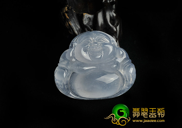 冰种紫罗兰缅甸翡翠A货玉佛挂件