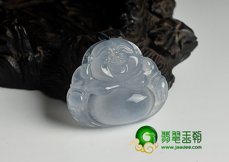 冰种紫罗兰缅甸翡翠A货玉佛挂件