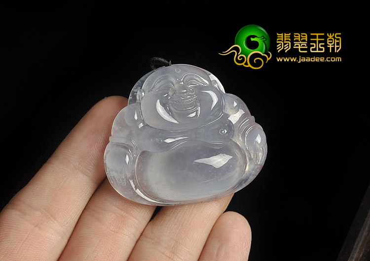 冰种紫罗兰缅甸翡翠A货玉佛挂件
