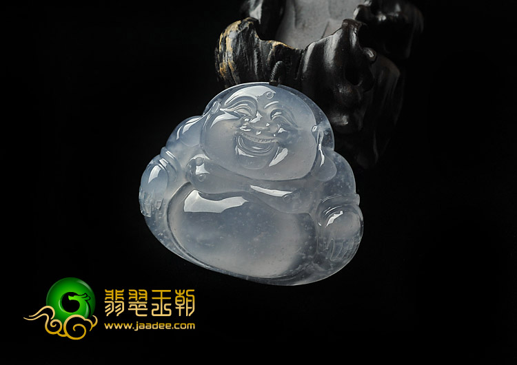 冰种紫罗兰缅甸翡翠A货玉佛挂件