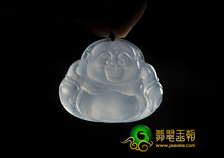 冰种紫罗兰缅甸翡翠A货玉佛挂件