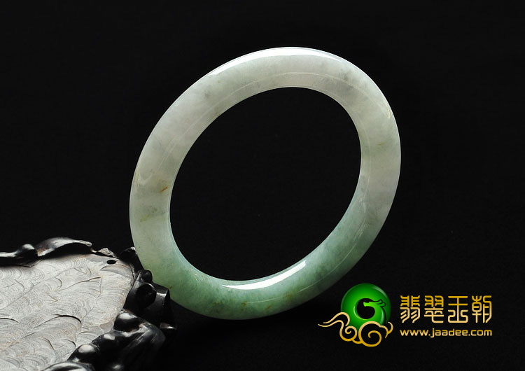 糯冰种晴水缅甸翡翠A货圆条手镯（59.2mm）