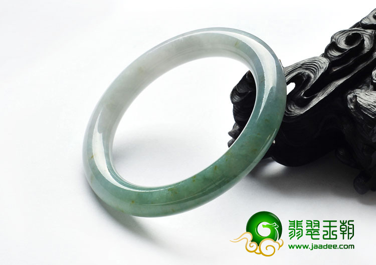 糯冰种晴水缅甸翡翠A货圆条手镯（59.2mm）