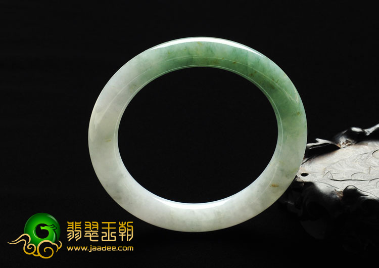 糯冰种晴水缅甸翡翠A货圆条手镯（59.2mm）