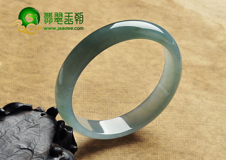 冰种晴水略飘黄翡缅甸翡翠A货手镯（59.7mm）