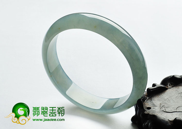 冰种晴水略飘黄翡缅甸翡翠A货手镯（59.8mm）