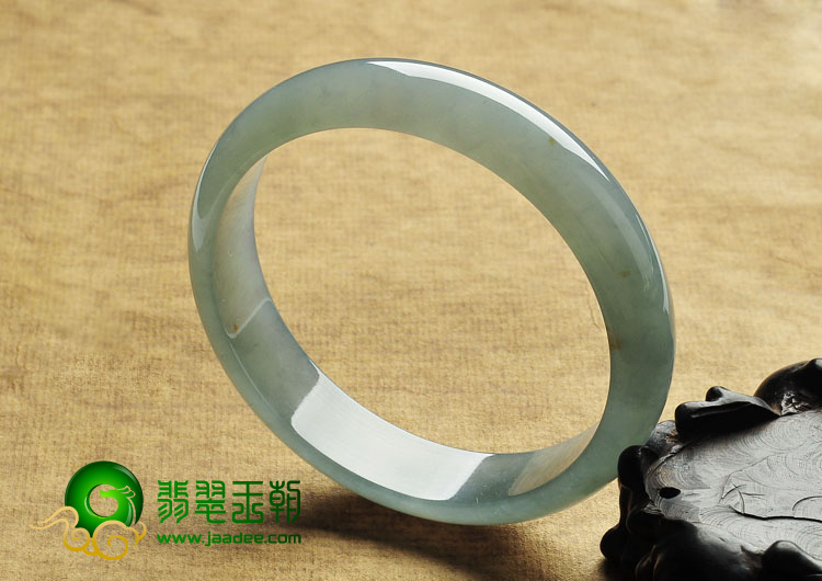 冰种晴水略飘黄翡缅甸翡翠A货手镯（59.8mm）