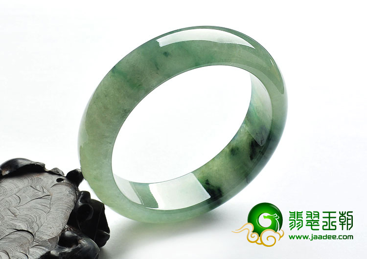 糯冰种飘花缅甸翡翠A货手镯（59.1mm）