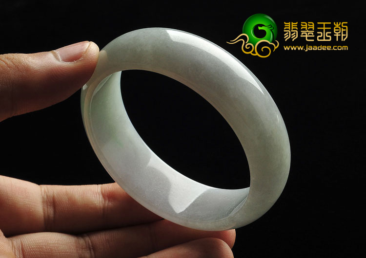 糯冰种晴水缅甸翡翠A货手镯（54.5mm）