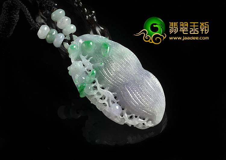 糯冰种三彩缅甸翡翠A货生意兴隆挂件