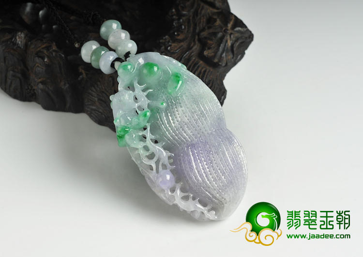 糯冰种三彩缅甸翡翠A货生意兴隆挂件