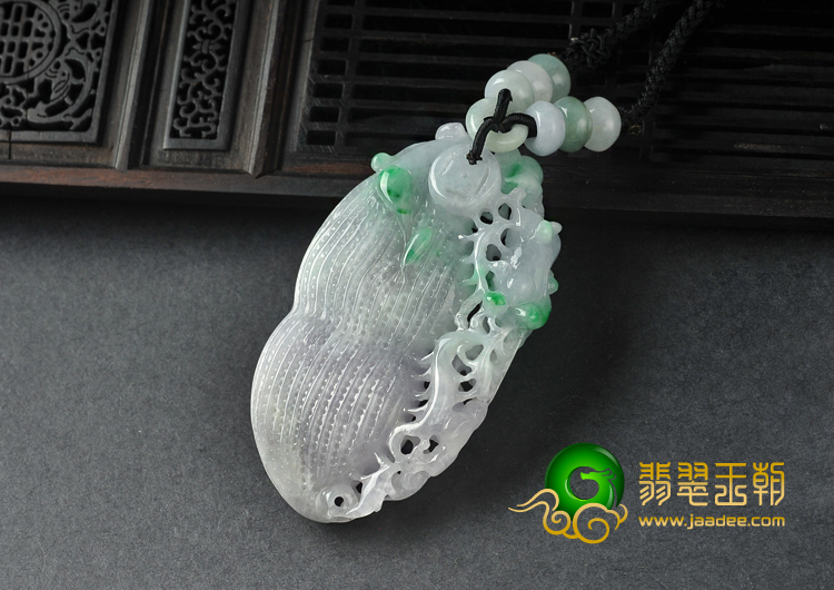 糯冰种三彩缅甸翡翠A货生意兴隆挂件