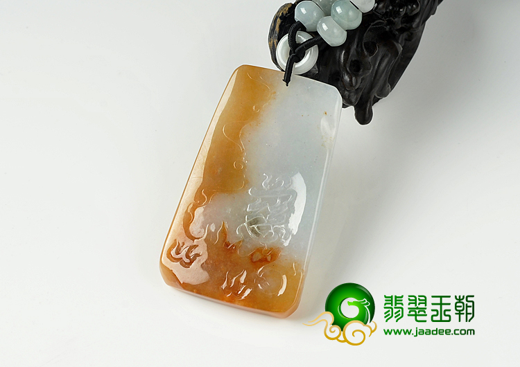 冰种黄翡缅甸翡翠A货观音挂件