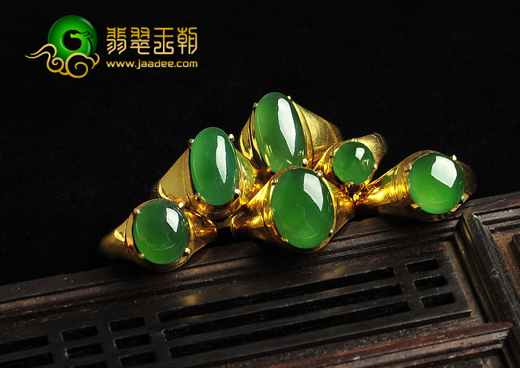 冰玻种晴水缅甸翡翠A货戒面（单价）
