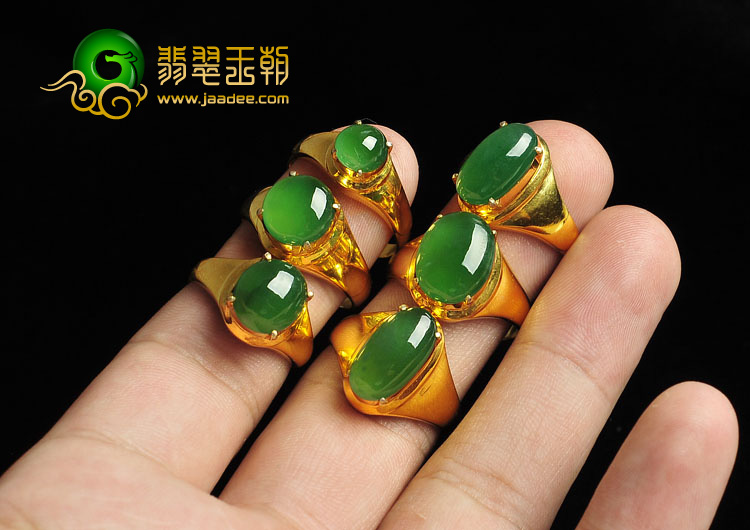 冰玻种晴水缅甸翡翠A货戒面（单价）