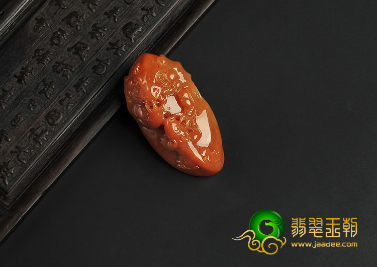 糯冰种红黄翡缅甸翡翠A货望子成龙挂件