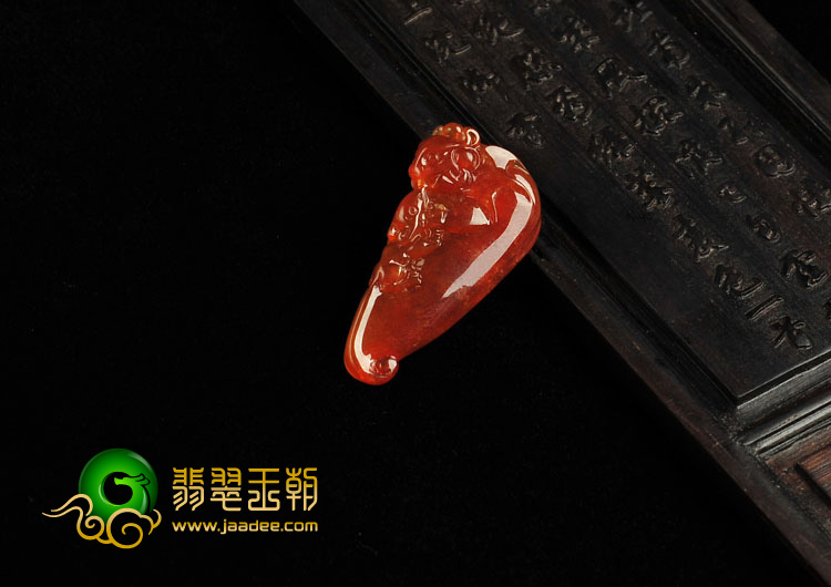 冰种红翡缅甸翡翠A货望子成龙挂件