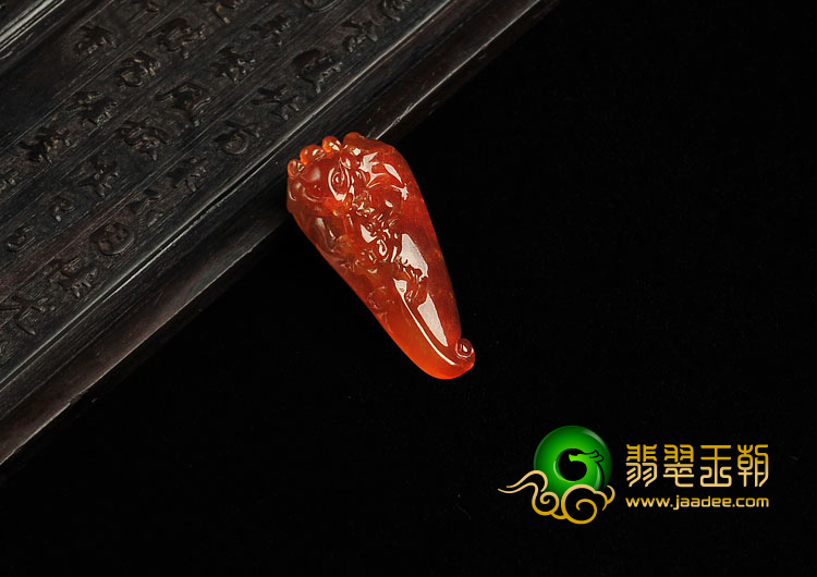 冰种红翡缅甸翡翠A货望子成龙挂件