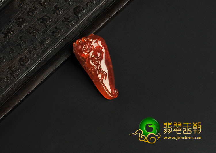 冰种红翡缅甸翡翠A货望子成龙挂件