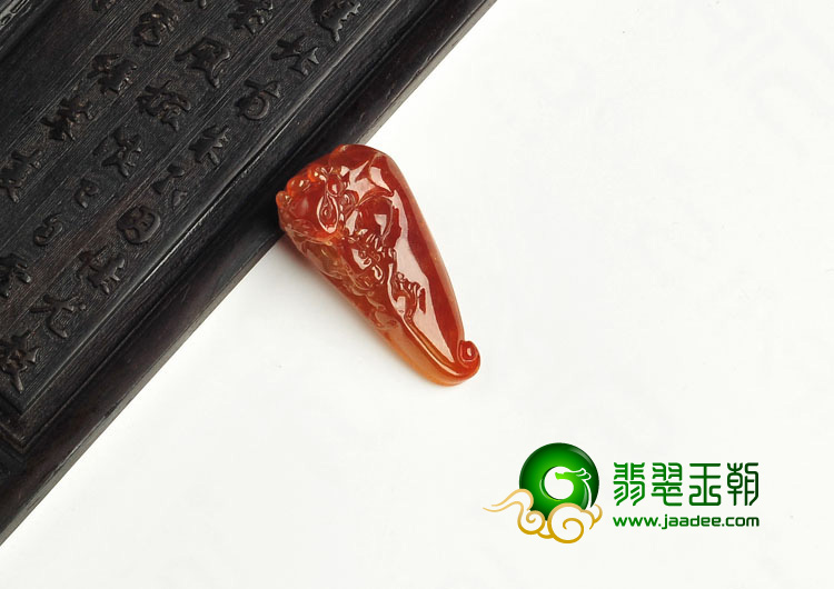 冰种红翡缅甸翡翠A货望子成龙挂件