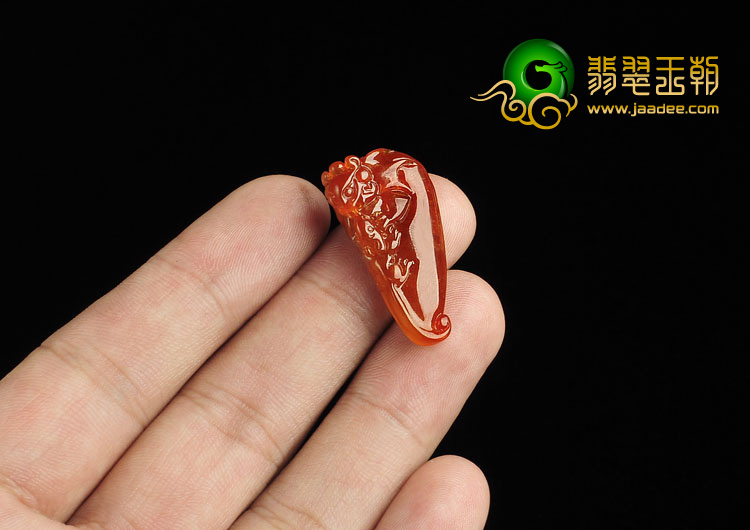 冰种红翡缅甸翡翠A货望子成龙挂件