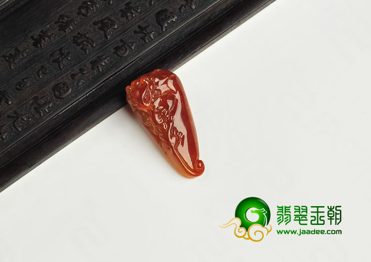 冰种红翡缅甸翡翠A货望子成龙挂件